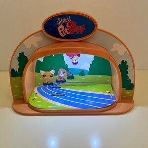 Hasbro LPS Littlest Pet Shop Orange Outdoor Scene Dome Stage [WORKING]